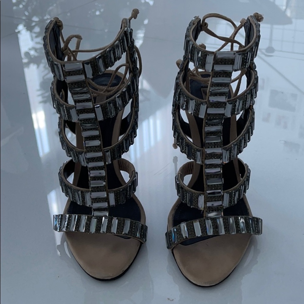SCHUTZ Embellished Heeled Sandals